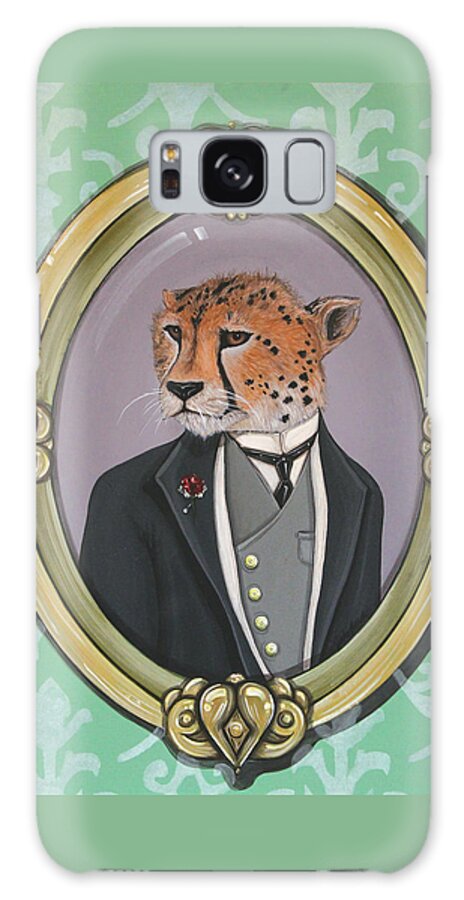 Cheetah Galaxy Case featuring the painting Sir Pettingwise III by Jude Labuszewski