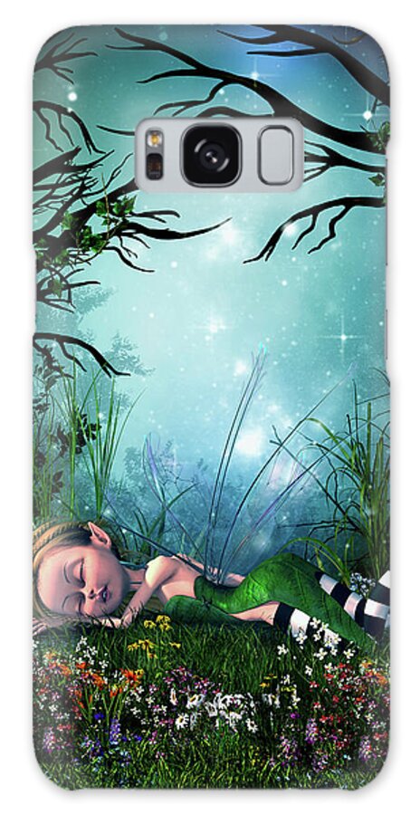 Sleeping Fairy Galaxy Case featuring the digital art Sleeping Fairy #2 by John Junek