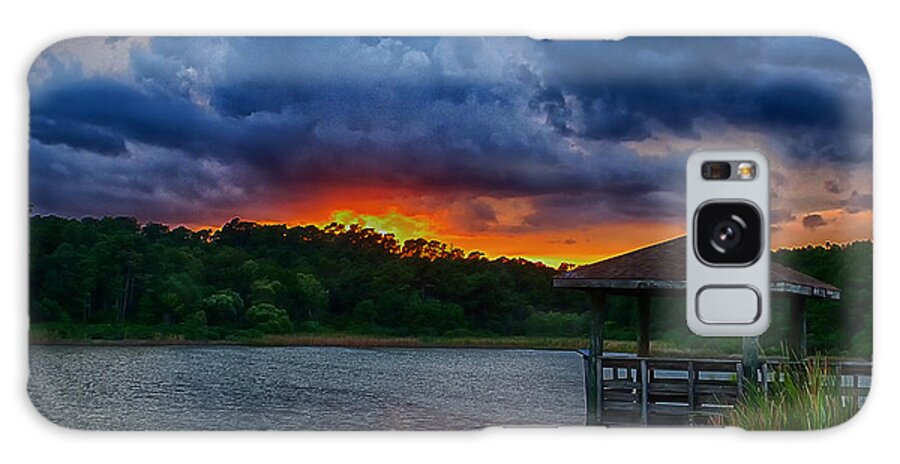Sunset Galaxy Case featuring the photograph Sunset Huntington Beach State Park #1 by Bill Barber