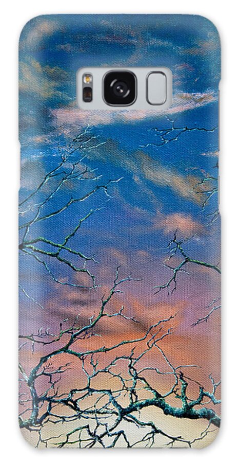 Trees Galaxy Case featuring the painting Sunset by Michelangelo Rossi