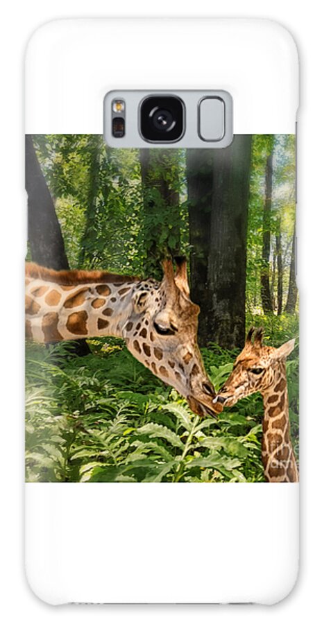 Giraffe Galaxy Case featuring the photograph Tender Are The Moments Where Love Embraces Time by Mary Lou Chmura