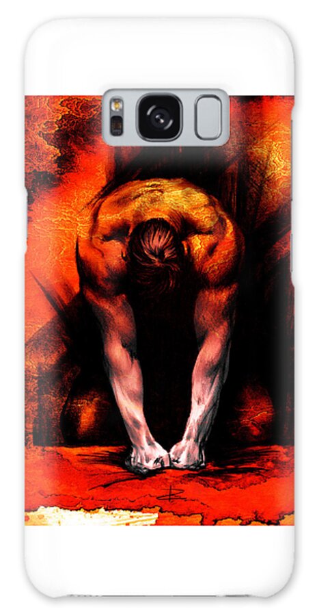 Fine Art By Paul Davenport Galaxy Case featuring the drawing Textured Anger by Paul Davenport