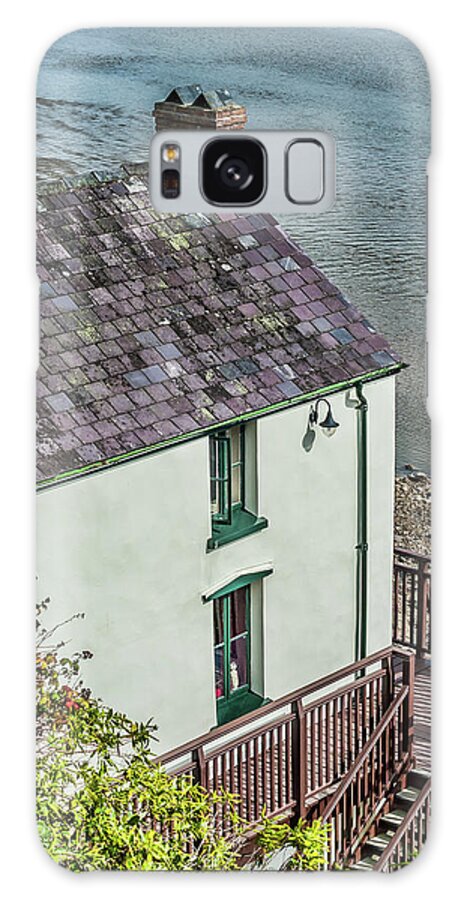 The Boathouse Galaxy Case featuring the photograph The Boathouse At Laugharne #1 by Steve Purnell