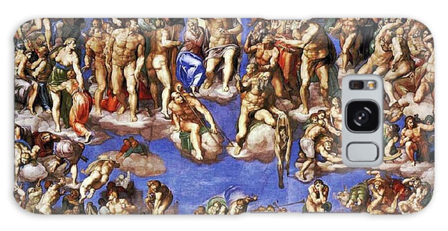 Michelangelo Galaxy Case featuring the painting The Last Judgement by Troy Caperton