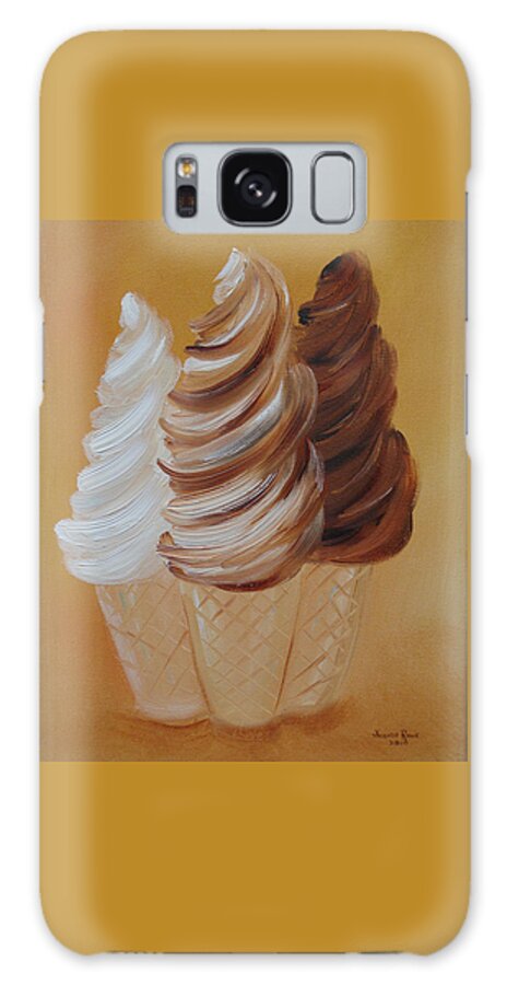 Ice Cream Galaxy Case featuring the painting The Mediator by Judith Rhue