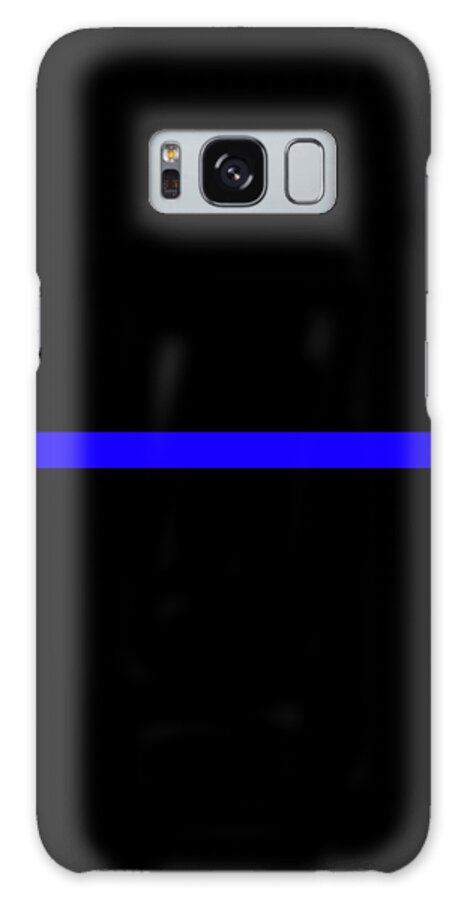 Thin Blue Line Galaxy Case featuring the digital art The Symbolic Thin Blue Line Law Enforcement Police #2 by Garaga Designs