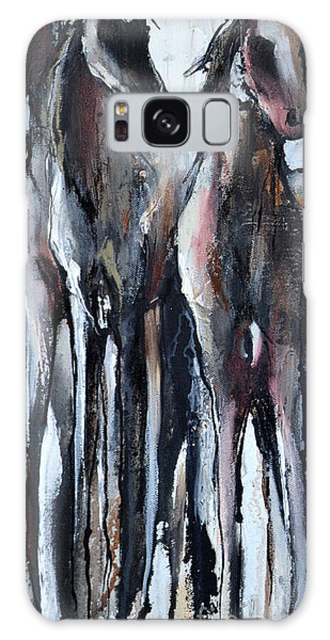 Horse Galaxy Case featuring the painting Three #2 by Cher Devereaux