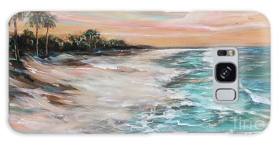 Water Galaxy Case featuring the painting Tropical Shore #2 by Linda Olsen
