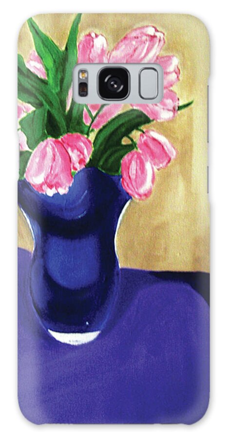 Flowers Galaxy Case featuring the painting Tulips #1 by Gloria Dietz-Kiebron
