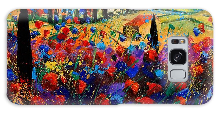 Flowers Galaxy Case featuring the painting Tuscany poppies #2 by Pol Ledent