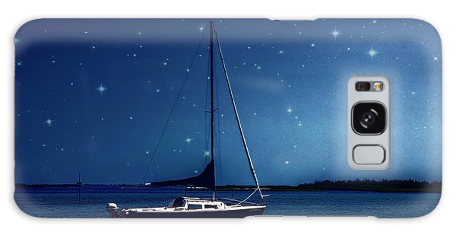 Sailboat Galaxy Case featuring the photograph Under The Stars by Cathy Kovarik
