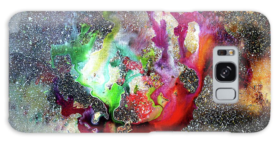 Cosmos Galaxy Case featuring the painting Universe #1 by Lisa Lipsett