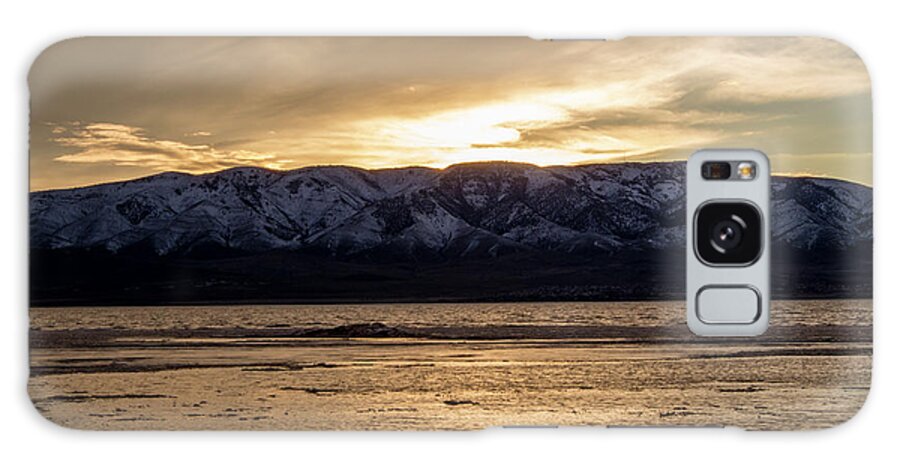 Utah Galaxy Case featuring the photograph Utah Lake in February #1 by K Bradley Washburn