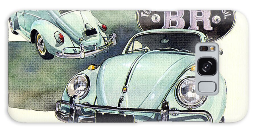 Vw Galaxy Case featuring the painting VW Beetle Fusca #1 by Yoshiharu Miyakawa