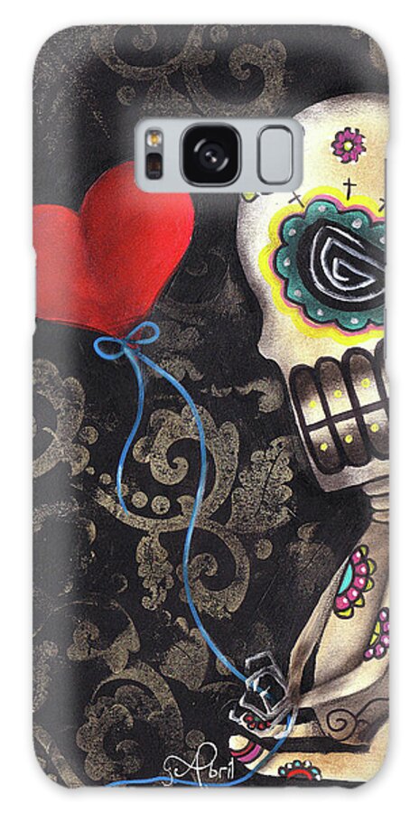 Skeleton Galaxy S8 Case featuring the painting Waiting for you by Abril Andrade