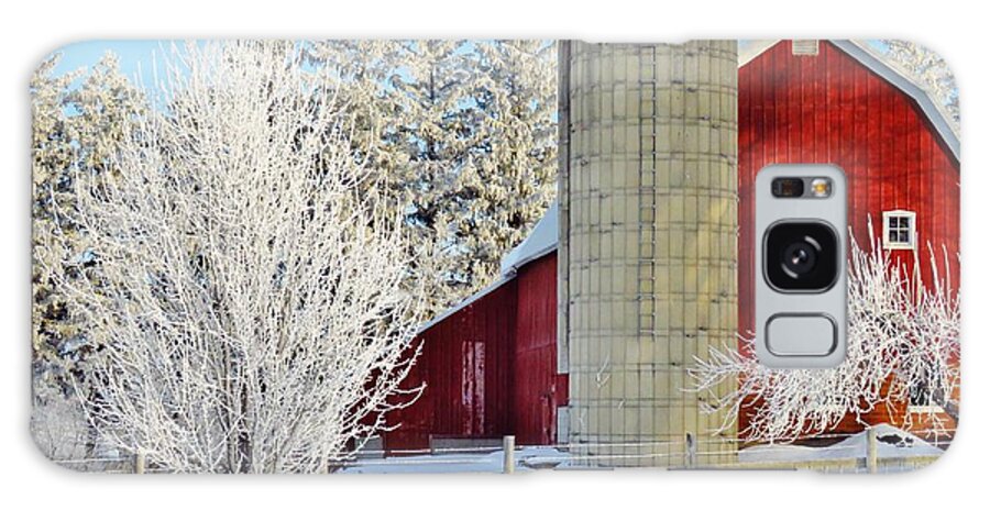 Barns Galaxy Case featuring the photograph Winter on the Farm #1 by Lori Frisch