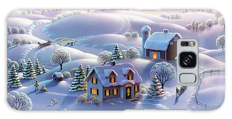 Winter Night Galaxy Case featuring the painting Winter Night by Robin Moline