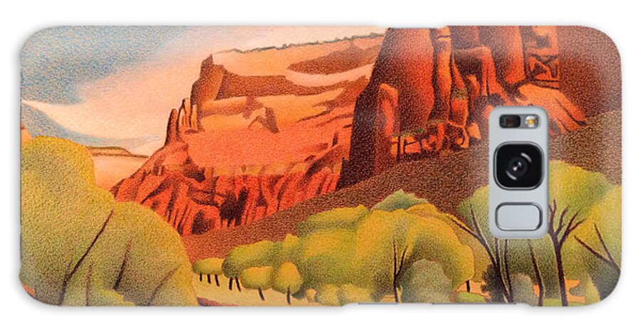 Art Galaxy Case featuring the drawing Zion Canyon #2 by Dan Miller