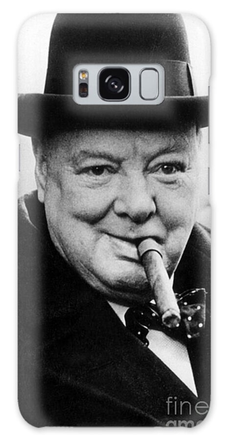 Churchill Galaxy Case featuring the photograph Winston Churchill by English School