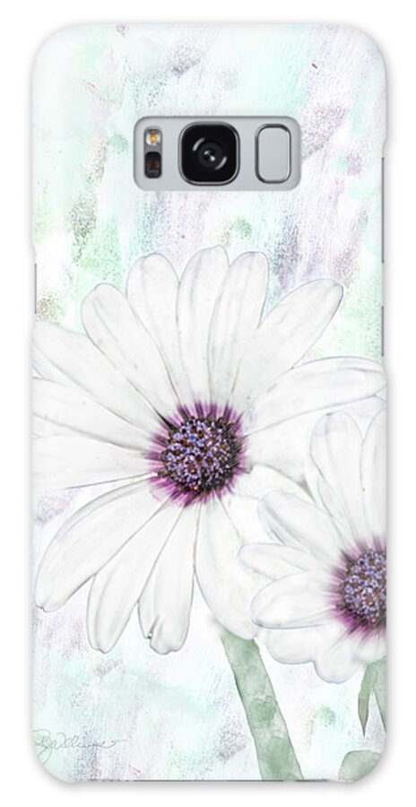 White Cape Daisy Galaxy Case featuring the digital art 10856 White Cape by Pamela Williams