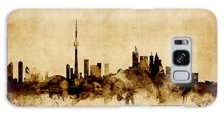 Toronto Galaxy Case featuring the digital art Toronto Canada Skyline #11 by Michael Tompsett