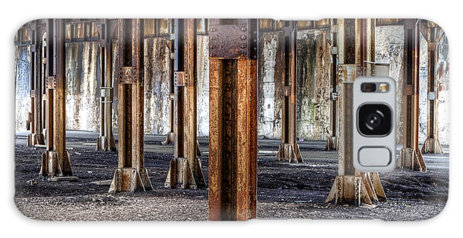 Bridge Galaxy Case featuring the photograph 1138 Bridge Supports by Steve Sturgill