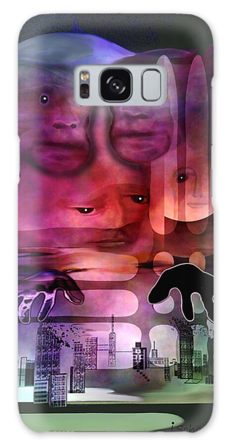 Greeting Card Format Galaxy S8 Case featuring the painting 1141 - Lurking ... by Irmgard Schoendorf Welch