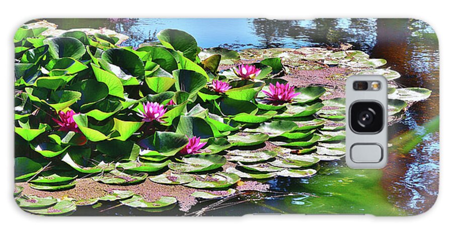 Linda Brody Galaxy Case featuring the photograph 12 Lily Pond with Water Reflections by Linda Brody