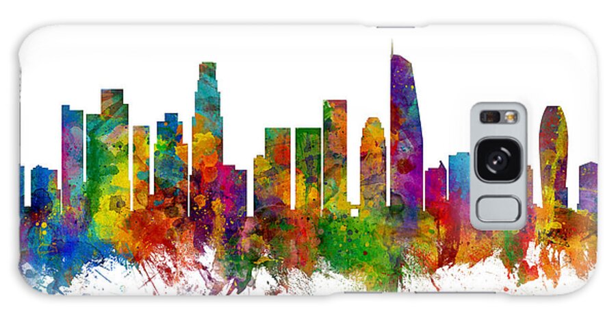 Los Angeles Galaxy Case featuring the digital art Los Angeles California Skyline #12 by Michael Tompsett