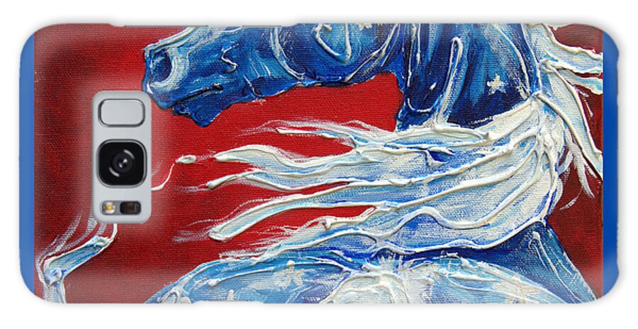 Horse Galaxy Case featuring the painting #14 July 4th #14 by Jonelle T McCoy
