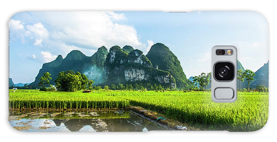 Landscape Galaxy Case featuring the photograph The beautiful karst rural scenery #147 by Carl Ning