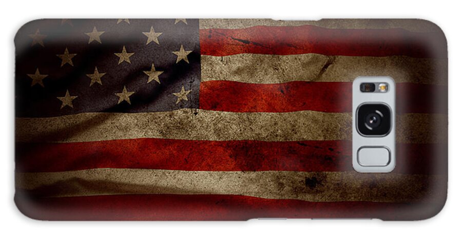 Flag Galaxy Case featuring the photograph American flag 67 by Les Cunliffe