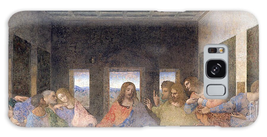 Last Supper Galaxy Case featuring the painting The Last Supper by Leonardo Da Vinci