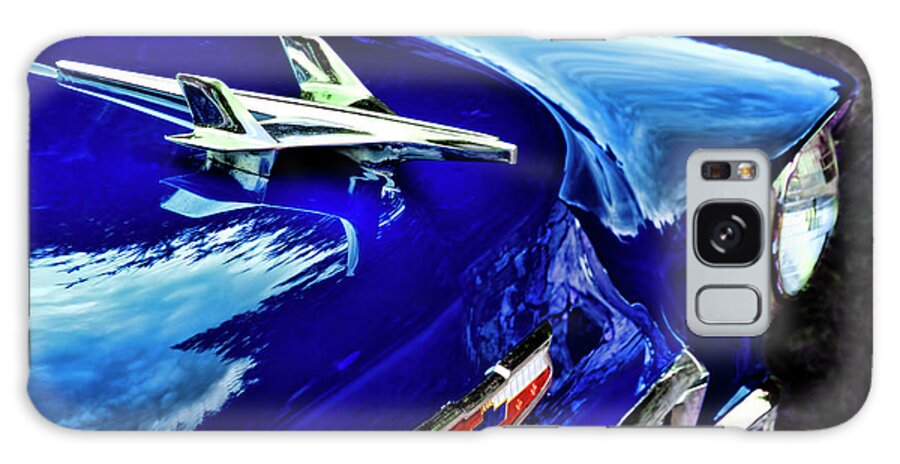 1955 Galaxy S8 Case featuring the photograph 1955 Chevy Bel Air Hard Top - Blue by Peggy Collins