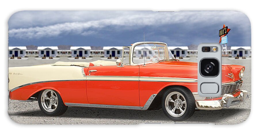 1956 Chevy Galaxy S8 Case featuring the photograph 1956 Chevrolet Belair Convertible by Mike McGlothlen