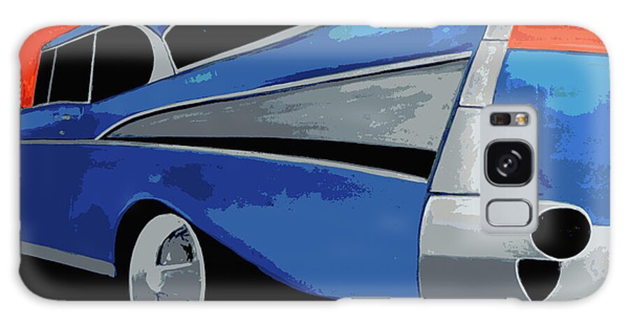 Chevy Galaxy Case featuring the painting 1957 Chevy Bel Air by Katy Hawk