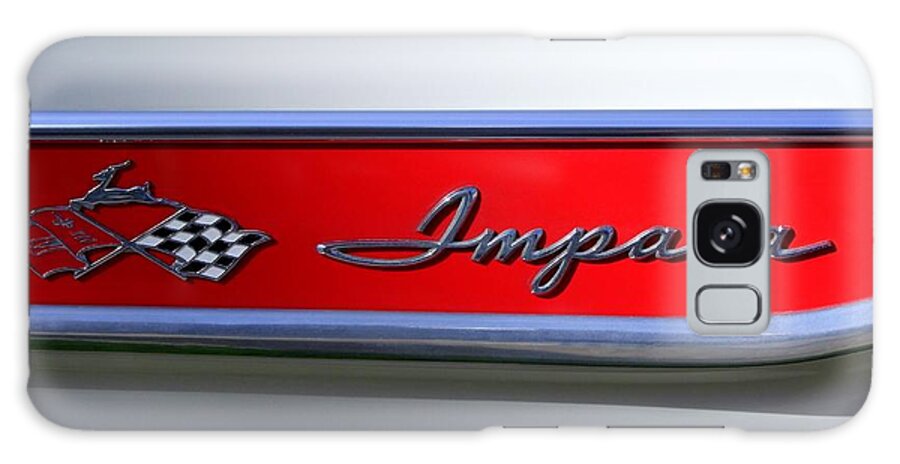 1961 Chevy Impala Galaxy Case featuring the photograph 1961 Chevrolet Impala Emblem by Mary Deal