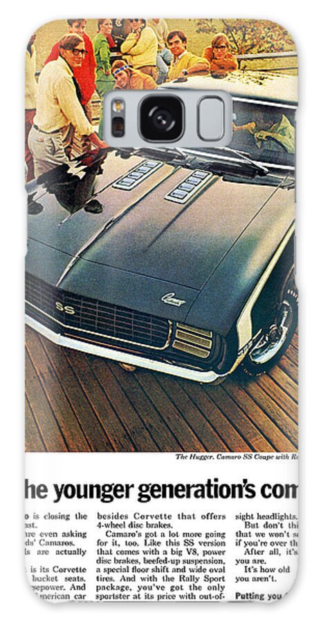1969 Galaxy Case featuring the digital art 1969 Chevrolet Camaro SS by Digital Repro Depot