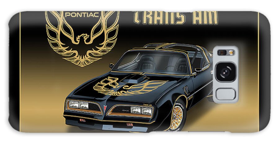 Pontiac Galaxy Case featuring the painting 1977 Pontiac Trans AM Bandit by Rudy Edwards