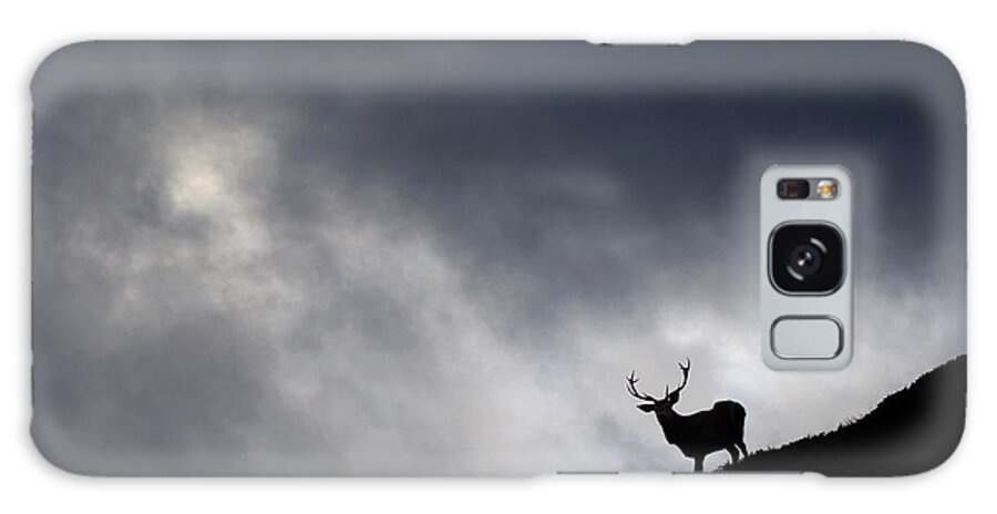 Stag Galaxy Case featuring the photograph Stag Silhouette #2 by Gavin Macrae