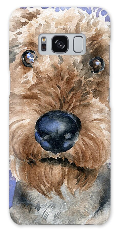 Airedale Galaxy Case featuring the painting Airedale Terrier #2 by David Rogers