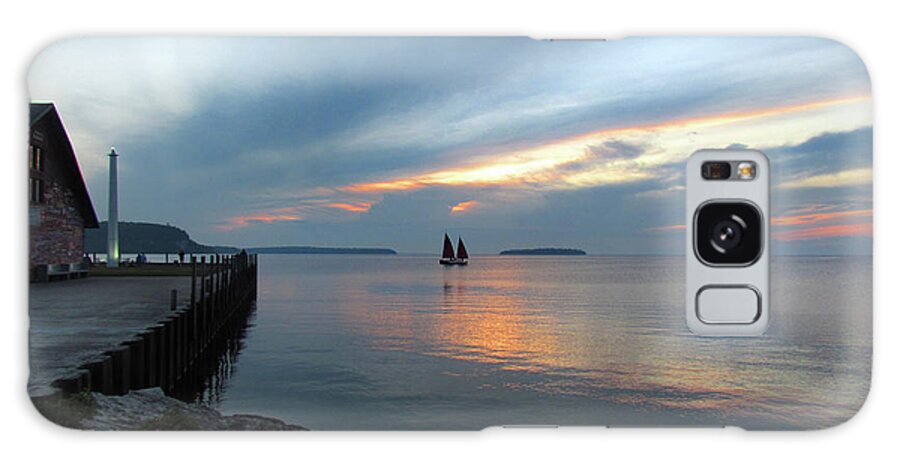 Sunset Galaxy Case featuring the photograph Anderson Dock Sunset #1 by David T Wilkinson