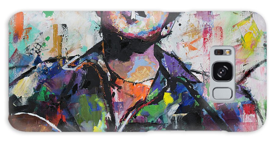 Bob Dylan Galaxy Case featuring the painting Bob Dylan II by Richard Day