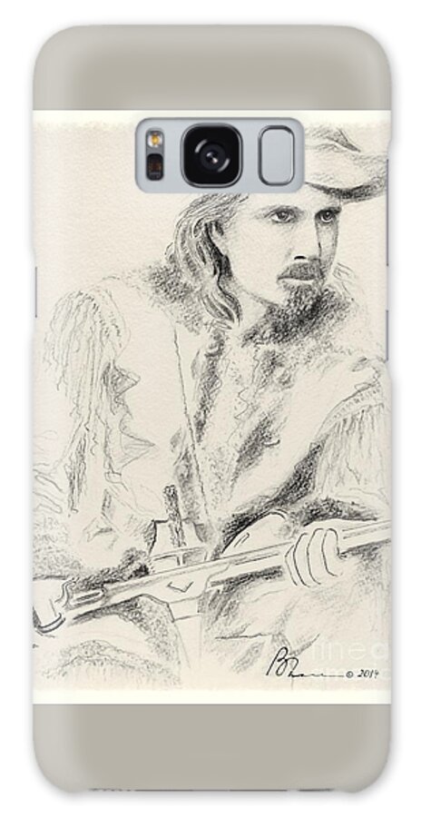 William F Cody Galaxy Case featuring the drawing Buffalo Bill #2 by Barbara Chase