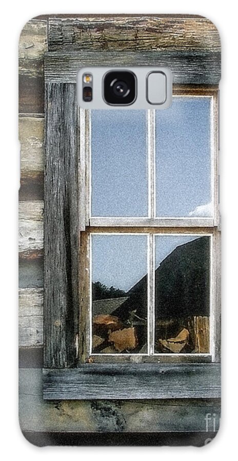 Log Cabin Galaxy Case featuring the photograph Cabin Window #2 by Todd Blanchard