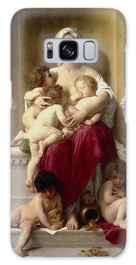 William-adolphe Bouguereau Galaxy Case featuring the painting Charity, from 1878 by William-Adolphe Bouguereau