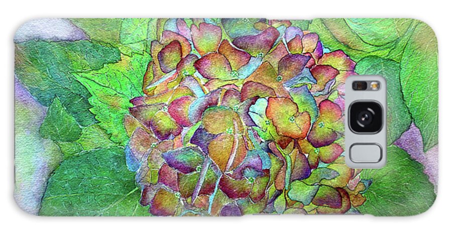 Hydrangea Galaxy Case featuring the painting Dried Hydrangea by Janet Immordino