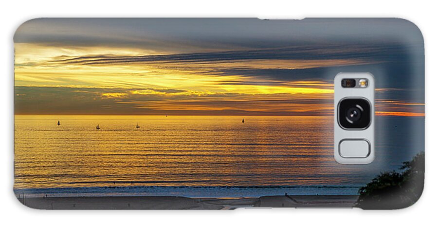 Sunset Galaxy Case featuring the photograph Gold Fades To Blue #1 by Gene Parks