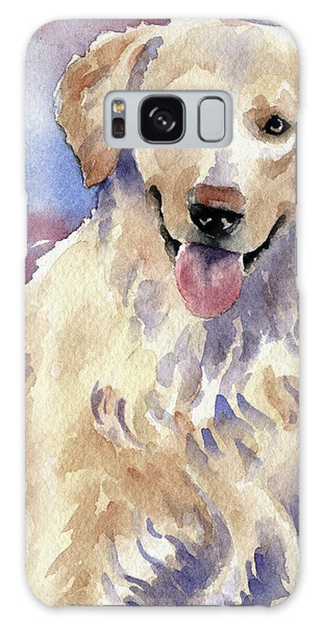 Golden Galaxy Case featuring the painting Golden Retriever #1 by David Rogers