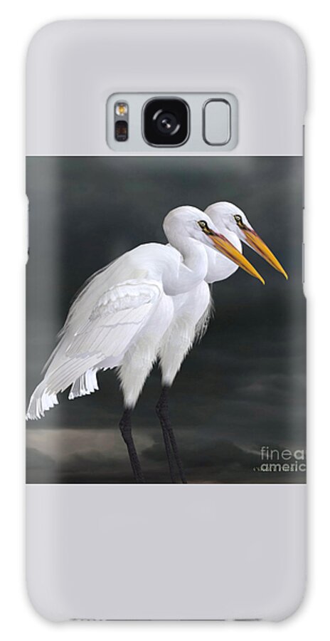 Great+egret Galaxy Case featuring the painting Great Egret #1 by Corey Ford